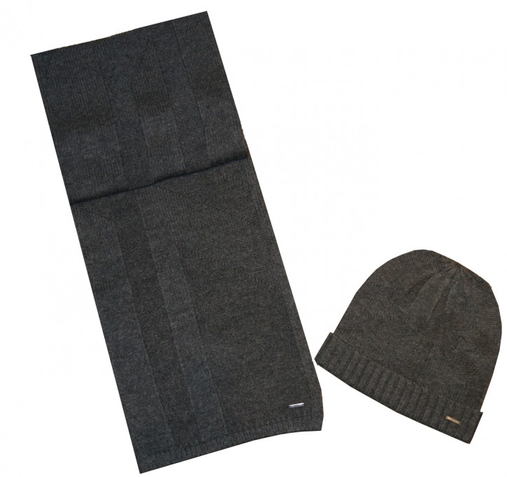  Boss Geschenkset Men X512 mit Mütze und Schal im Präsentpaket