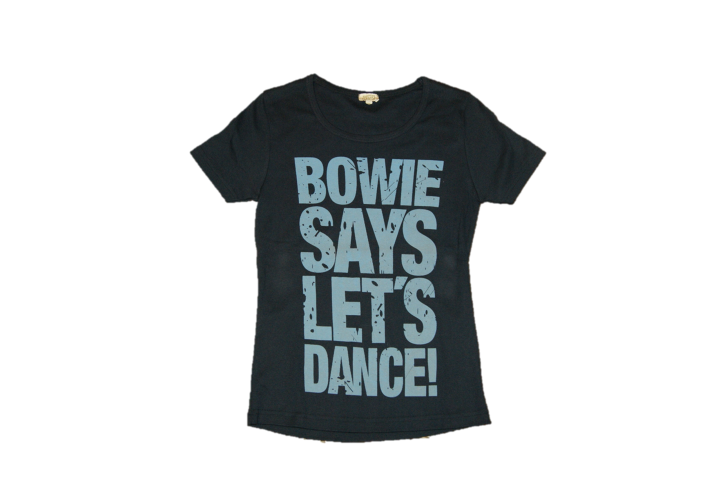 ZEITGEIST DAMEN TEE BOWIE SAYS FARBE SCHWARZ 001