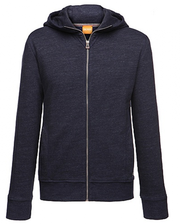 BOSS ORANGE KAPUZENSWEAT JACKE ZTADIUM FARBE DUNKELBLAU 404