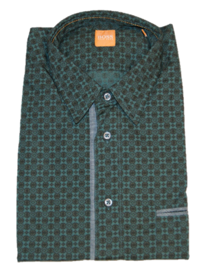 BOSS ORANGE HEMD CIELOEBUE FARBE DUNKELGRÜN 303 M