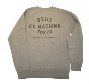 DEUS EX MACHINA Sweatshirt  TOKYO ADRESS -CREW Farbe  grau M