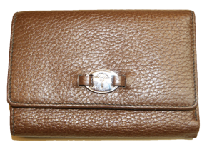 JOOP Geldbörse mit JOOP Metall Logo Frontbereich Farbe gold