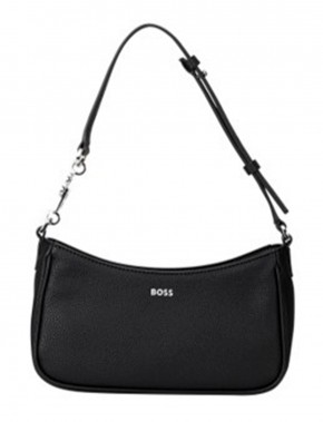 Boss Schultertasche Rachel Hobo aus Kunstleder mit Logo-Schriftzug schwarz 001